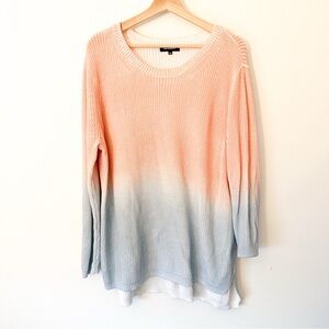 ⭐️ Ombre Knit Sweater - Peach and Light Blue